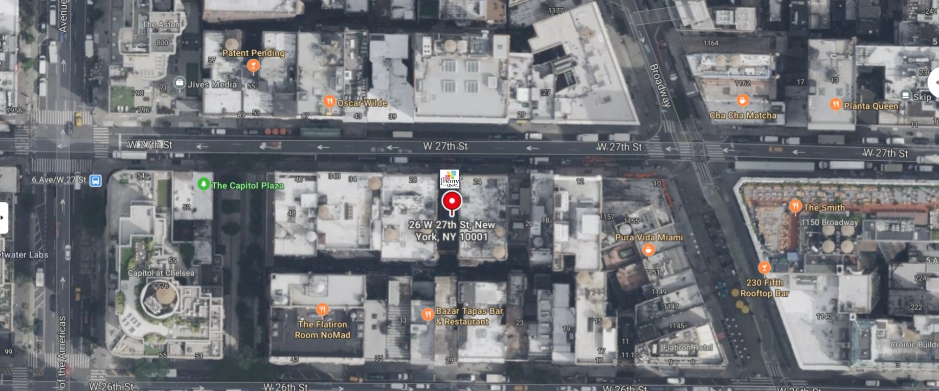 Jhony USA - NYC Headquarters & Flagship Store Satellite-view-of-Jhony-USA-Inc.-flagship-location-and-corporate-headquarters-in-the-heart-of-New-Yorks-fragrance-district